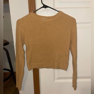 Knit tan crop sweater